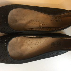 Ballet Flats with Black Leather size 8